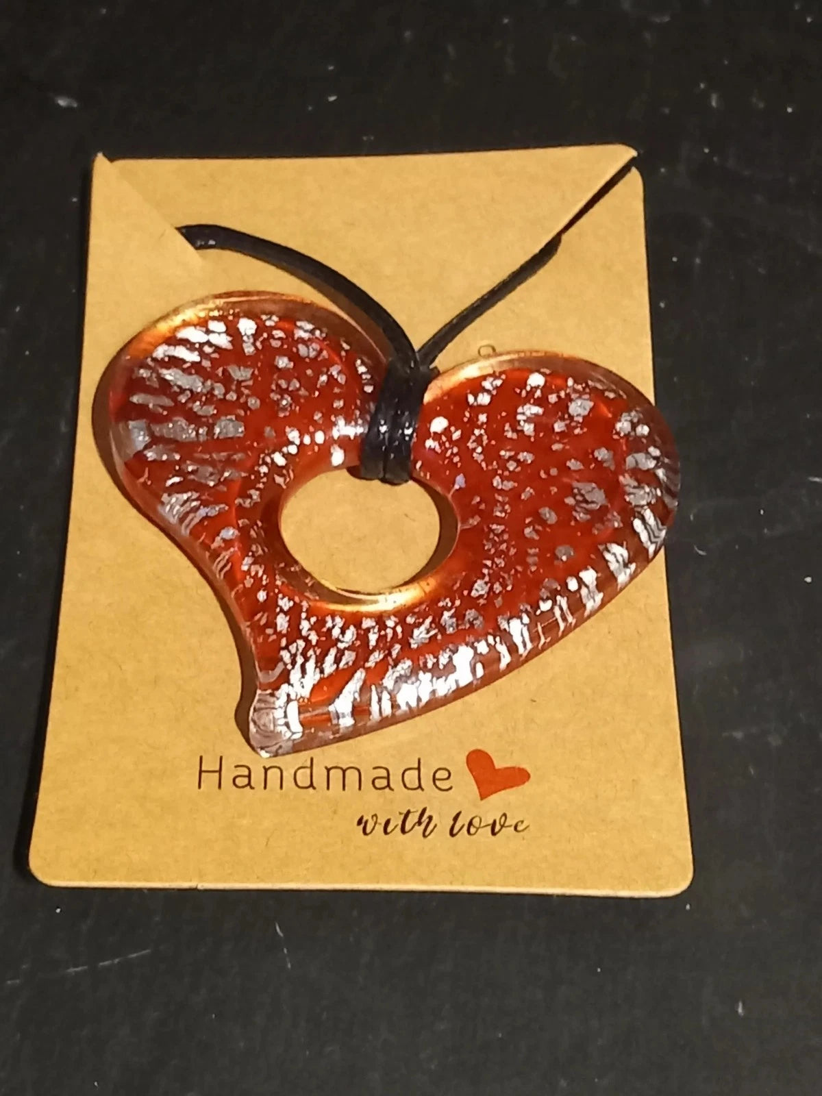 Heart Necklace – Handmade red heart Gift for Her | Boho Jewellery UK