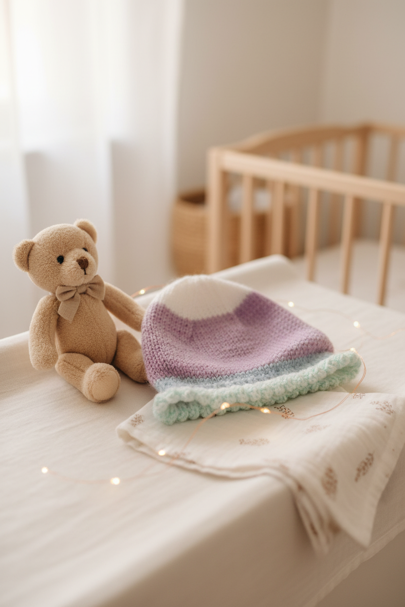Baby Wool Knitted Hat Lifestyle
