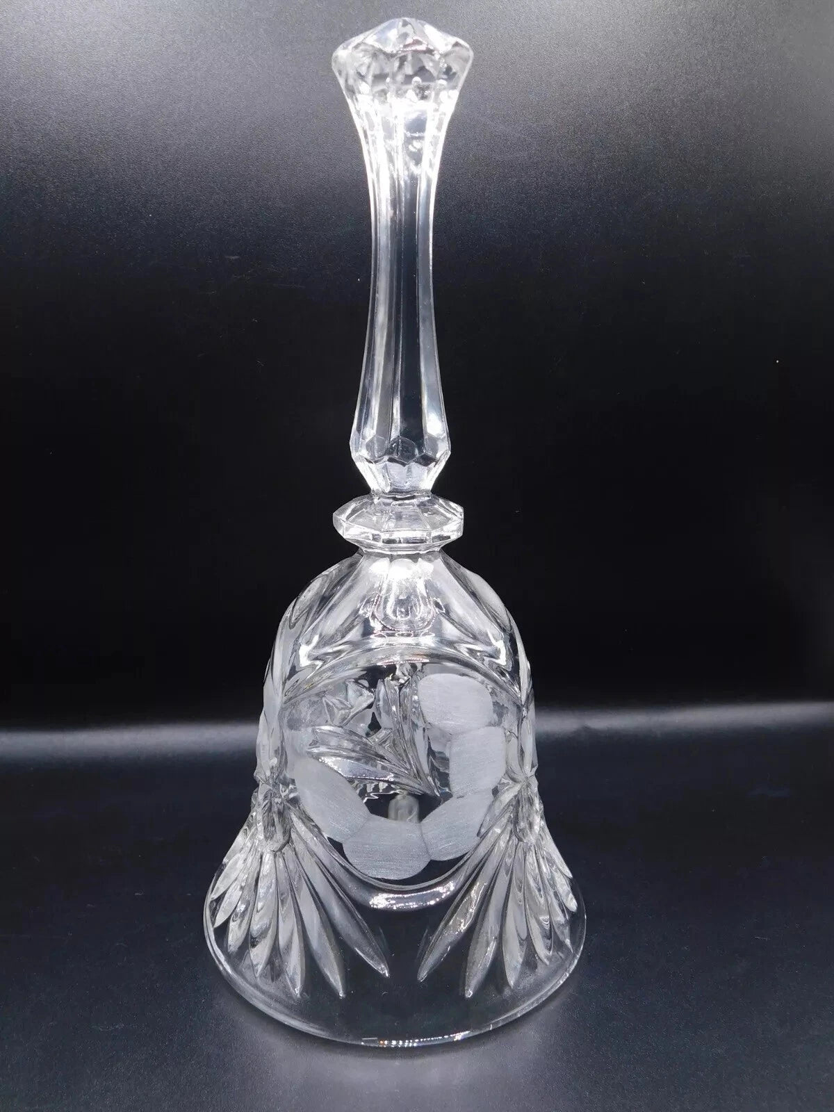 A clear cut-crystal bell