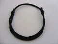 Black Adjustable Friendship Bracelet – Handmade Gift for Best Friend | Waxed Cord Kabbalah Style