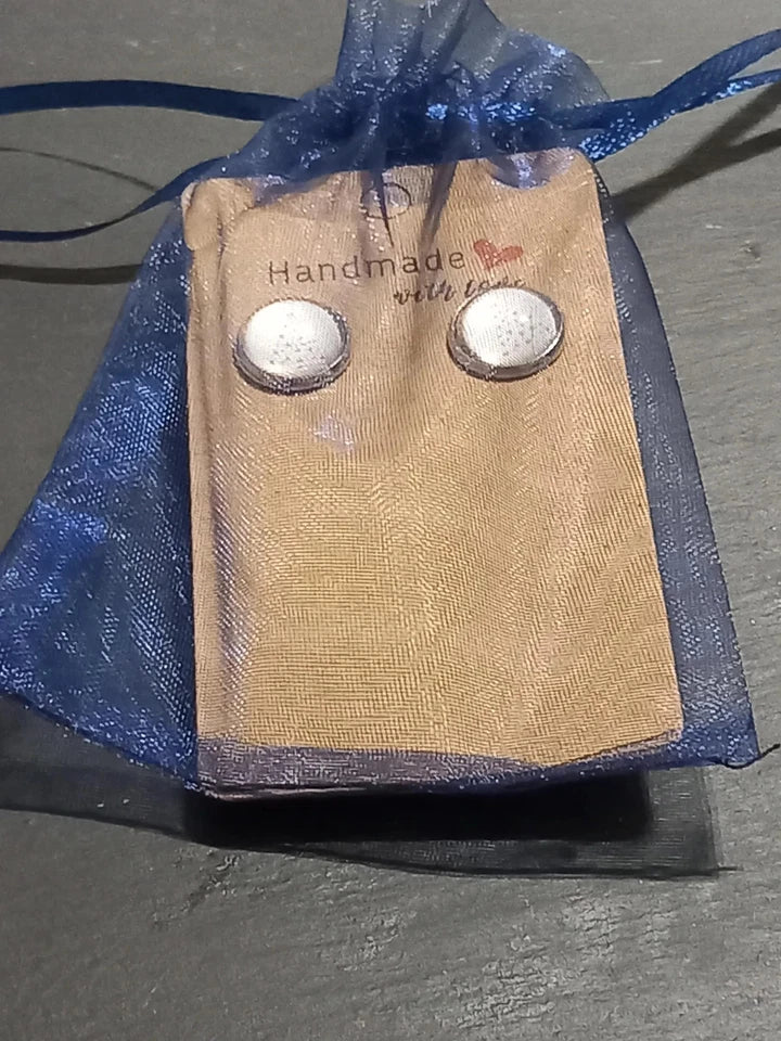 Christmas coffee earrings in gift bag
