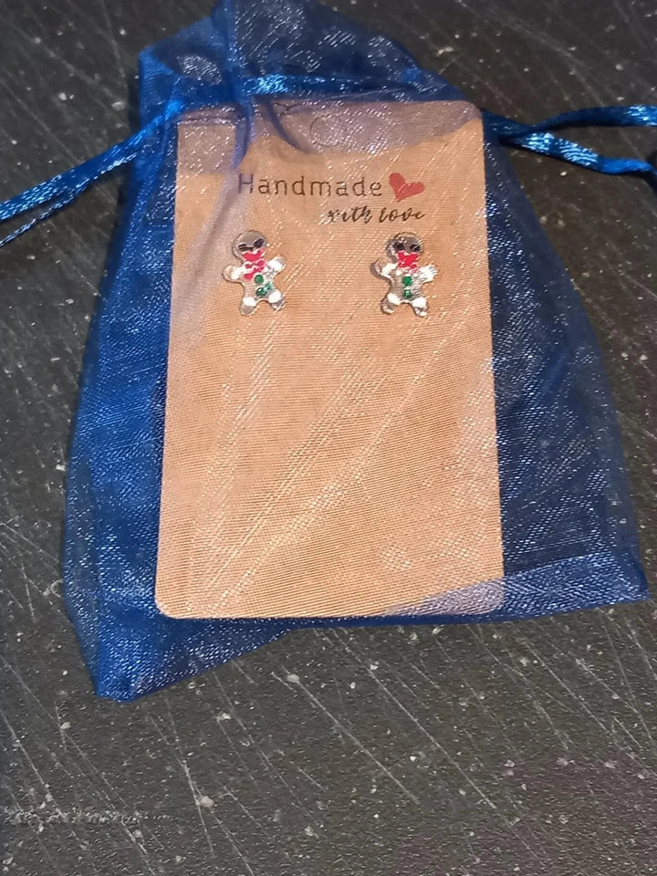 Christmas Gingerbread Man Earrings – Enamel | Gift for Her | Jewellery UK