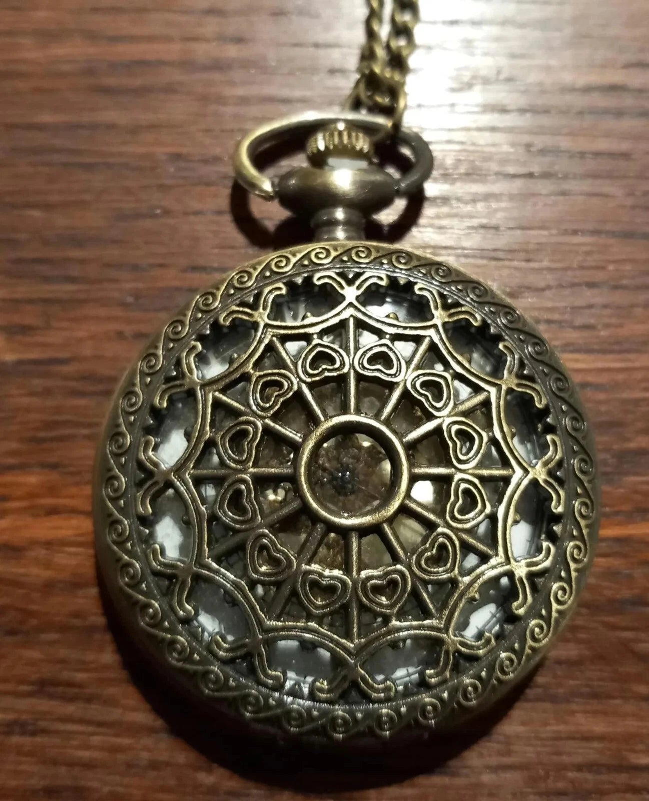 Love Heart design necklace watch