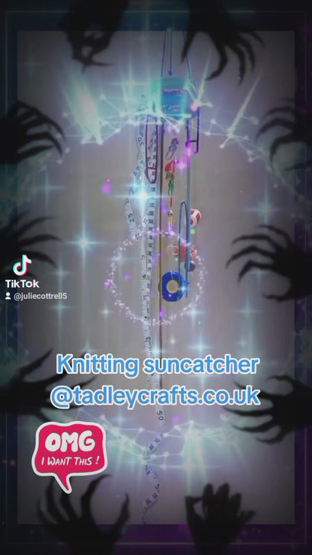 Knitting Hanging Mobile – Handmade Home Decoration Gift for Knitters | Unique Wall Hanging UK