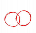 Red 2 SET Cord Kabbalah Friendship Bracelets Love Bracelets Red Plain THIN Handmade - Tadley crafts