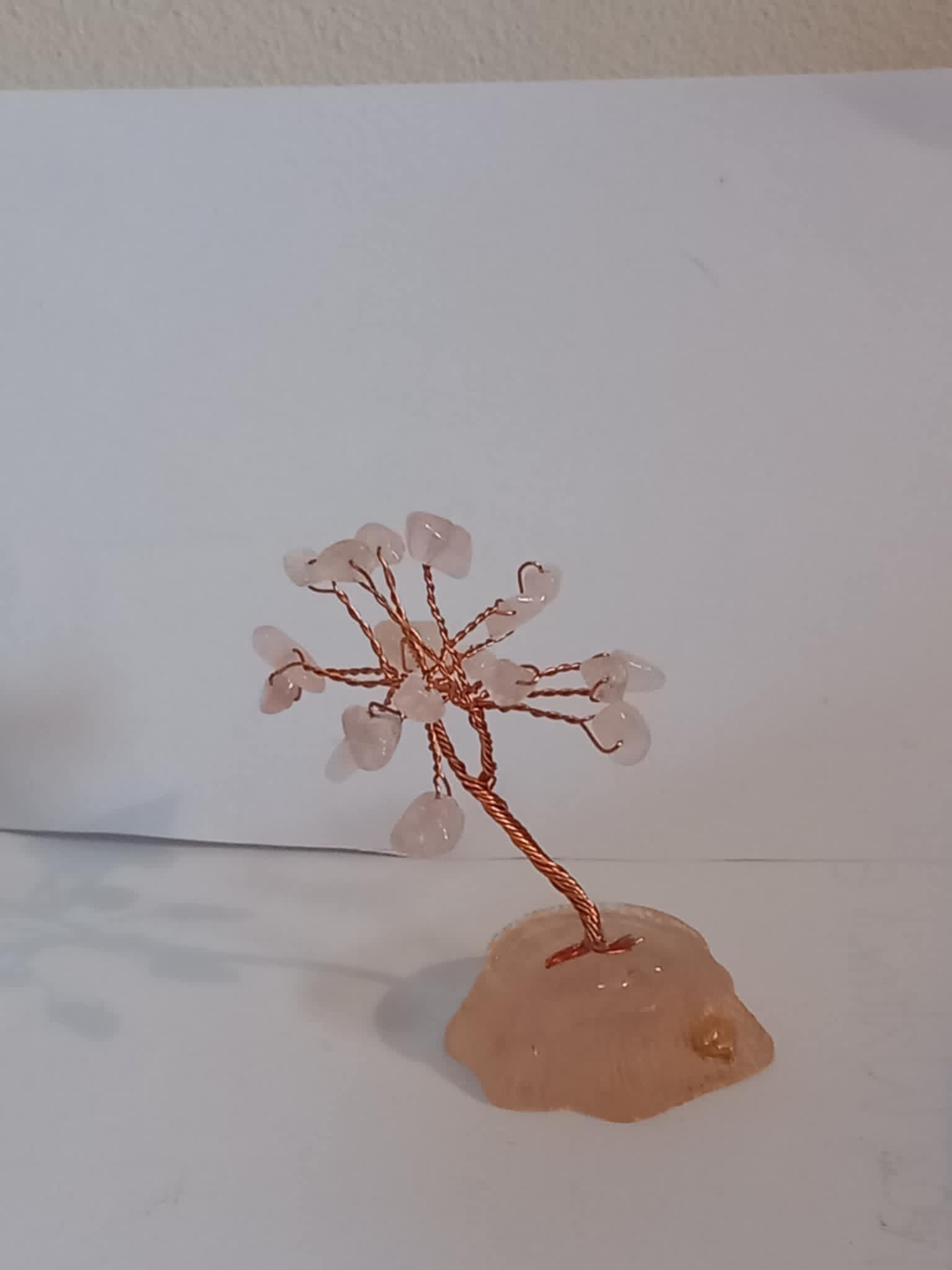 Rose quartz crystal tree 