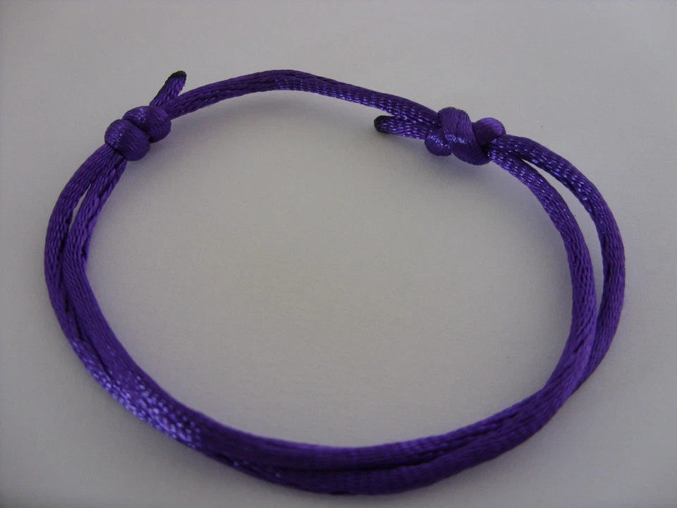 Purple Waxed Cord Bracelet