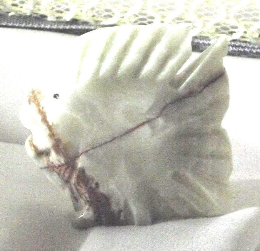 Onyx Fish Figurine Paperweight Ornament Collectable Vintage Stunning RARE
