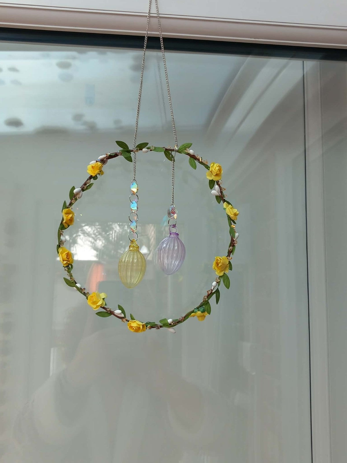 Easter Sun Catcher Easter Egg Suncatcher glass Beads Brand New