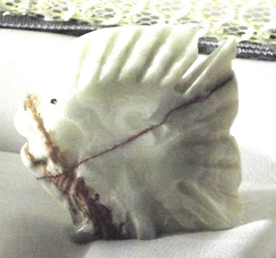 Onyx Fish Figurine Paperweight Ornament Collectable Vintage Stunning RARE