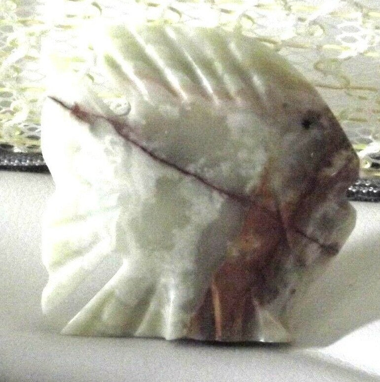 Onyx Fish Figurine Paperweight Ornament Collectable Vintage Stunning RARE