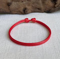 Red Waxed cord bracelet