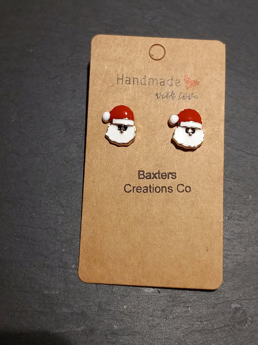 Santa earrings/Father Christmas earrings

