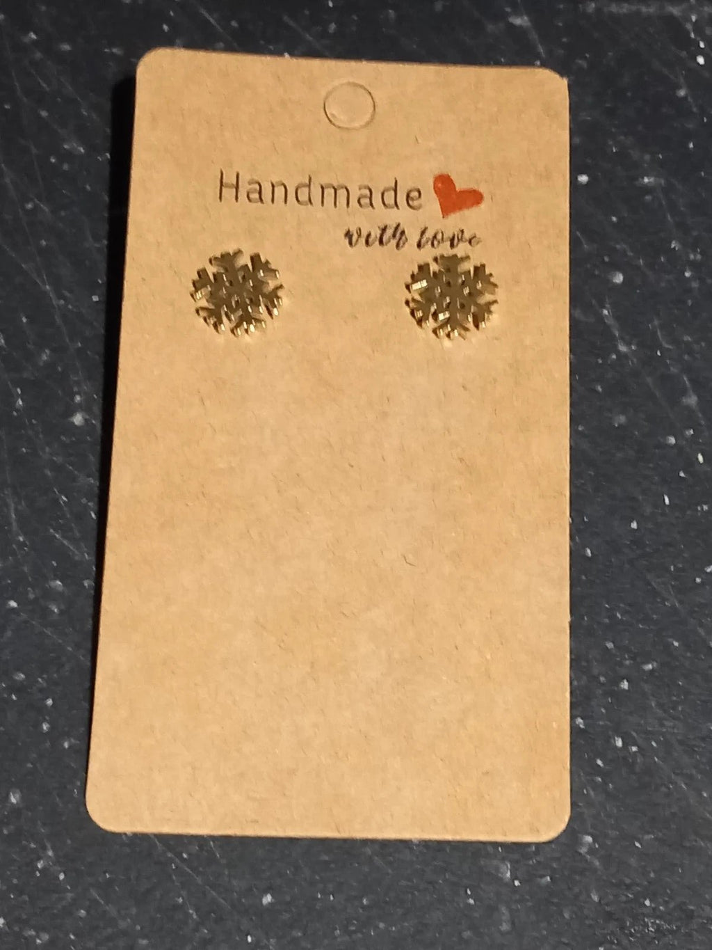 Snowflake Gold Snowflake Christmas Stud Earrings for Women 1 - Tadley crafts