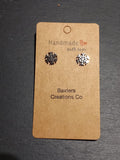 Snowflake Silver Snowflake Christmas Stud Earrings for Women - Tadley crafts