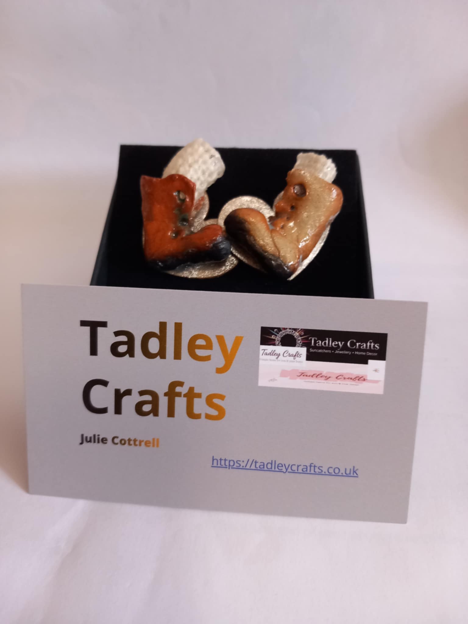 walking boot cufflinks in a gift box
