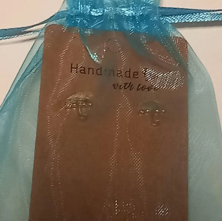 Boucles d'oreilles clous de Noël flocon de neige doré pour femmes #2